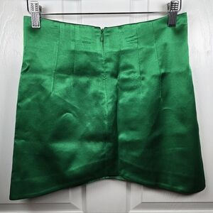 ZARA Emerald Green Satin Mini Skirt | Size S